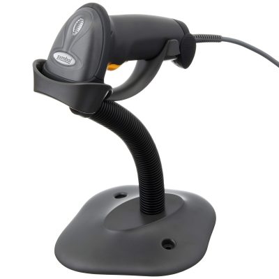 Zebra LS2208 Bar Code Scanner, 7 ft Black 1D Laser Noir