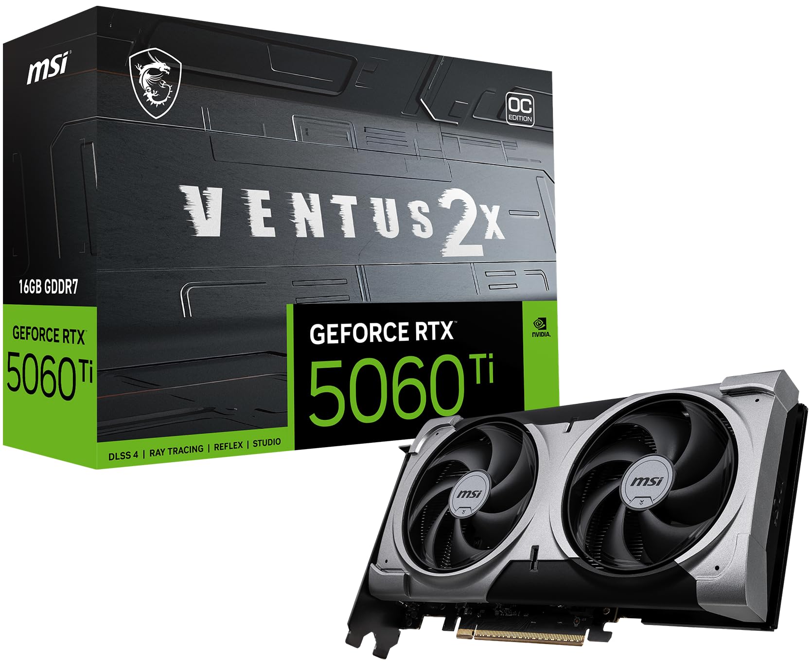 MSI VENTUS GeForce RTX 5060 TI 16G 2X OC PLUS NVIDIA 16 Go GDDR7 – Image 2