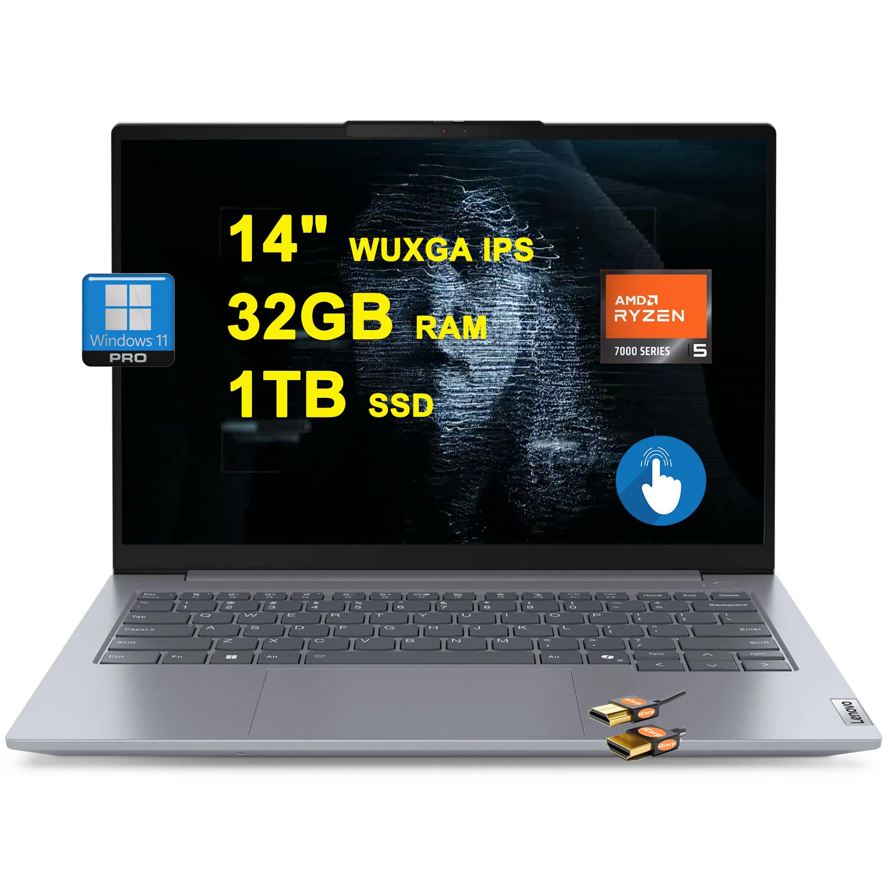 Lenovo ThinkBook 14 G7 ARP 14'' WUXGA 300N AMD Ryzen 5 7535HS 16GB RAM 512GB SSD FPR Keyboard backlit ENG Euro W11P pl – Image 2