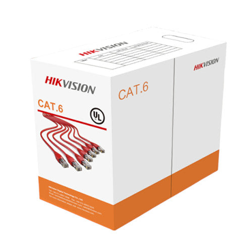 Hikvision DS-1LN6-UU Câble Réseau CAT6 UTP 305 m (Cuivre Solide, 0,565 mm, CM)
