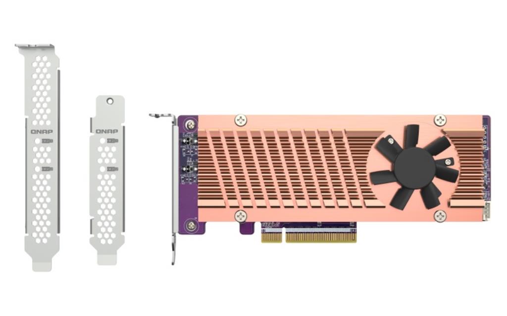 Carte d’extension Dual M.2 NVMe 22110/2280 PCIe SSD (PCIe Gen3 x 4), Low-profile bracket
