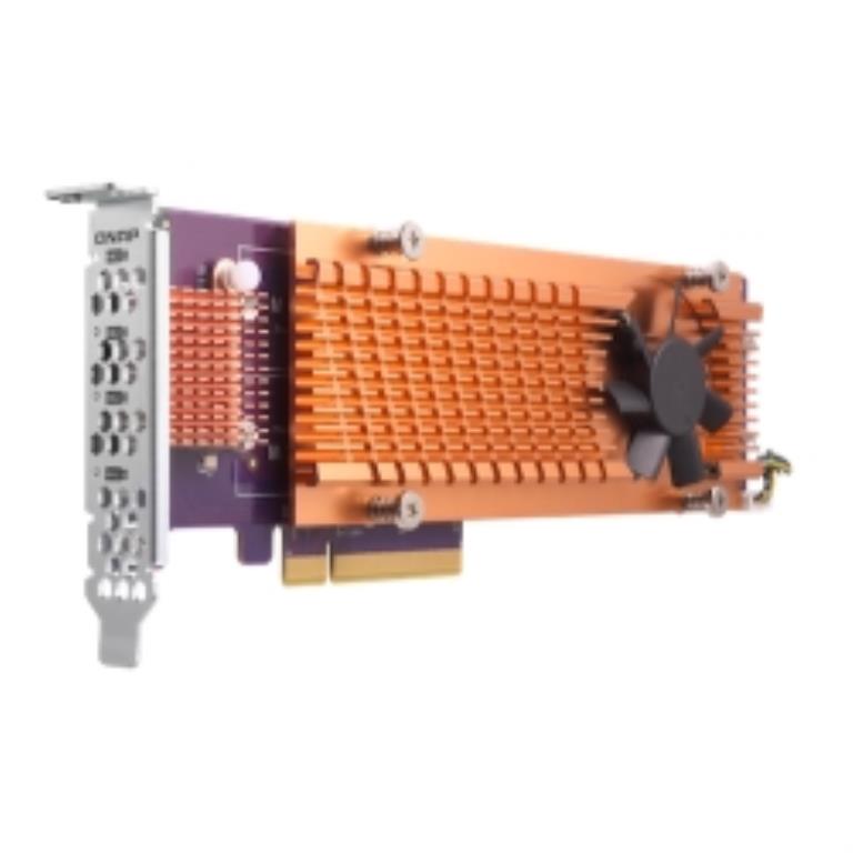 Carte d’extension Quad M.2 NVMe 22110/2280 (PCIe Gen3 x 8), Low-profile bracket