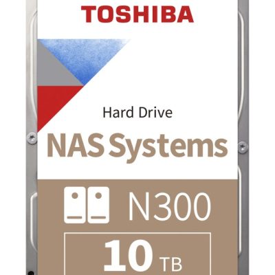 Disque dur Toshiba N300 – 3,5″ 10TB – 7200rpm – SATA 6Gbps – 512MB – Bulk