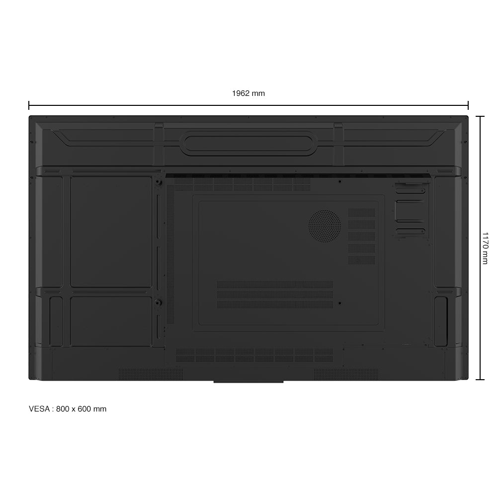 Écran interactif tactile 86 pouces SpeechiTouch InfraRouge 4K UHD Android 13 - dimensions et VESA