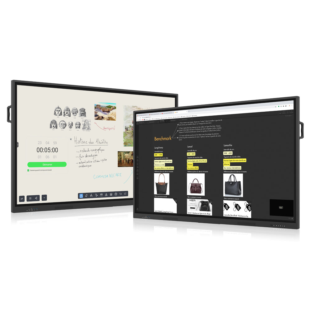 Écran interactif tactile 86 pouces SpeechiTouch InfraRouge 4K UHD Android 13 en situation