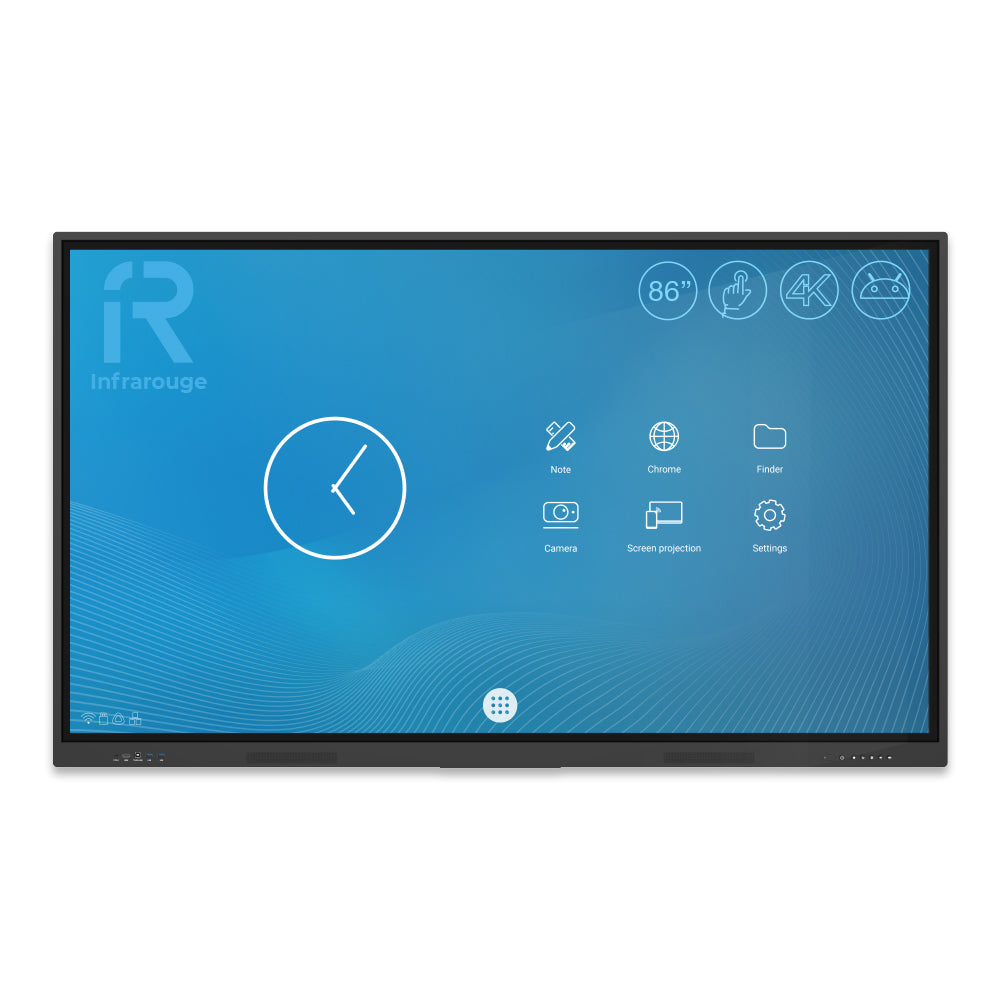 Écran interactif tactile 86 pouces SpeechiTouch InfraRouge 4K UHD Android 13