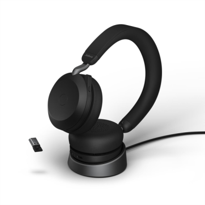 JABRA Evolve2 75 Link380a UC Stereo Stand Black