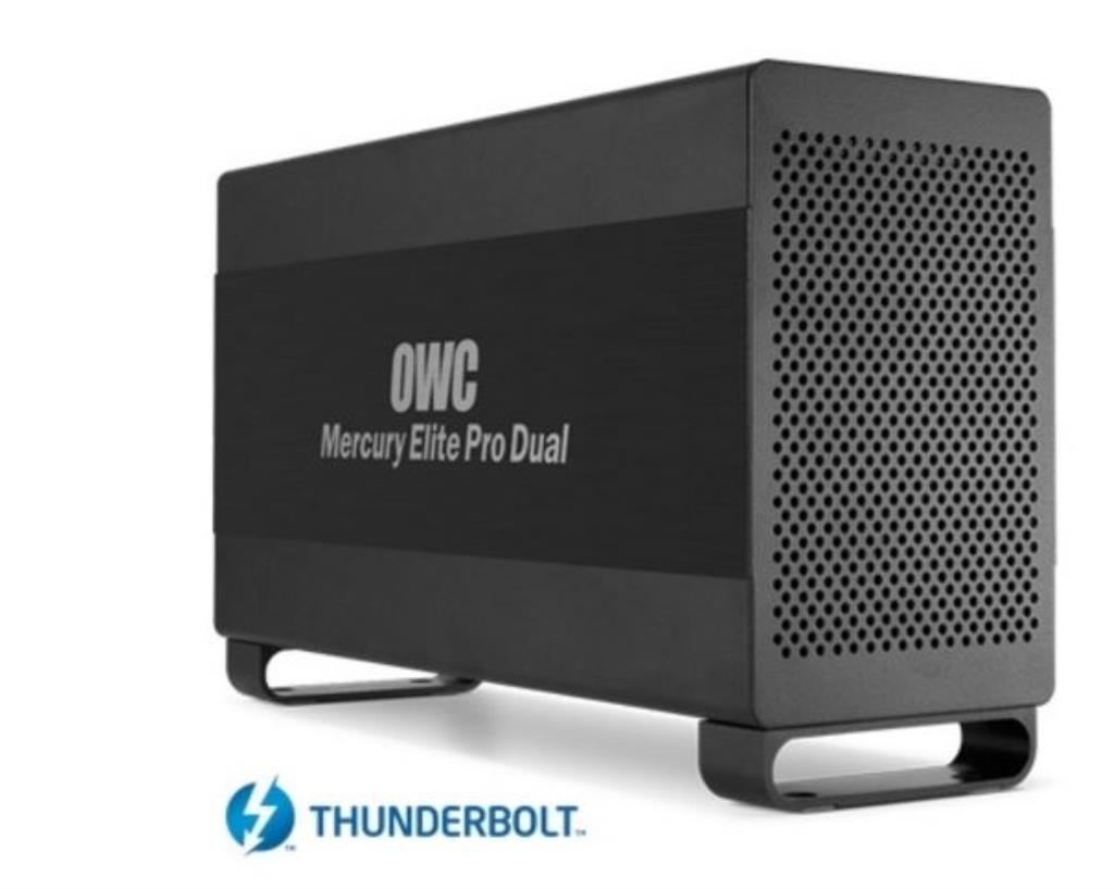 OWC Elite Pro Dual – 12TB (2x6TB) – RAID0.1 – interface Thunderbolt 2 et USB3