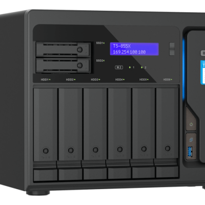 QNAP TS-855X SAN Tower Intel Atom® C5125 8 Go DDR4 0 To QNAP QTS Noir
