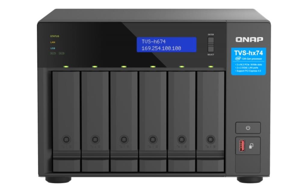 NAS assemblé QNAP Tour TVS-H674-I3-16G 48TB (6x8TB)